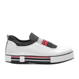 Jayde lakerede hvide sneakers