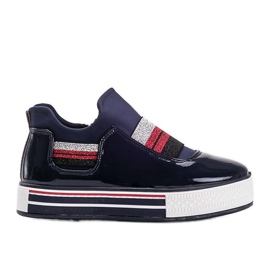 Marineblå lakerede Kaitlynn -sneakers
