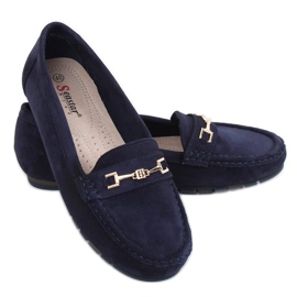 Kvinder marineblå loafers GS12P Navy marine blå