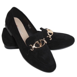 Sort Dame sorte loafers T395 Sort
