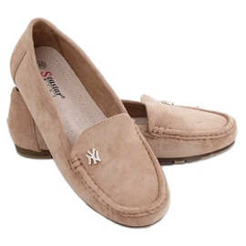 Kvinder beige loafers GS13P Khaki