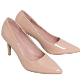 Kvinders beige og lyserøde stiletter S-631 Pink