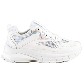 SHELOVET Hvide sneakers på platformen
