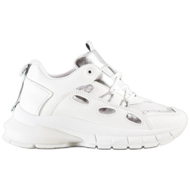 SHELOVET Stilfulde Eco Leather Sneakers hvid