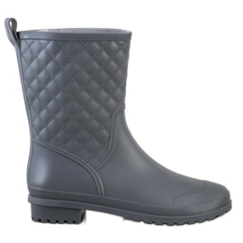 SHELOVET Moderigtigt quiltet galoshes grå