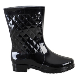 SHELOVET Stilfulde Quiltede Wellies sort