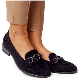 Elegante kvinders loafers Vinceza 10585 ruskind sort