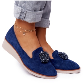 Elegante kile sko Vinceza 10580 ruskind marineblå marine blå