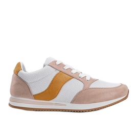Klassiske hvide sneakers med Aniya beige