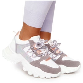 EVE Kvinders sneakers på en massiv sål Power White hvid grå