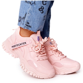 EVE Kvinders sneakers på en massiv sål pink grin lyserød