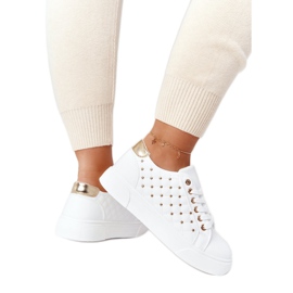 PS1 Kvinders sneakers med hvidguldfondness quiltning gylden