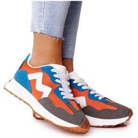 PS1 Sportssko til kvinder Sneakers Orange Move On hvid blå
