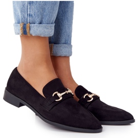 S.Barski Elegante kvinders loafers S. Barski ruskind sort