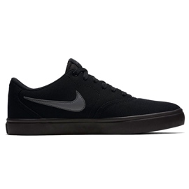 Nike Sb Check Solar Cnvs sort 843896 002 herresko grå