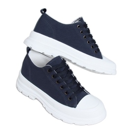 Marineblå kvinders sneakers LA122 Navy marine blå