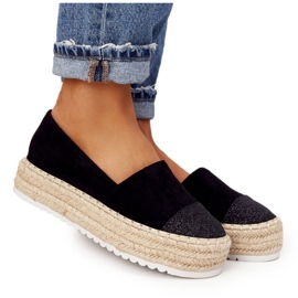 S.Barski Espadrilles På Halm Platform S. Bararski Sort