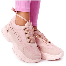 PS1 Kvinders sneakers på stor sål pink godt humør lyserød