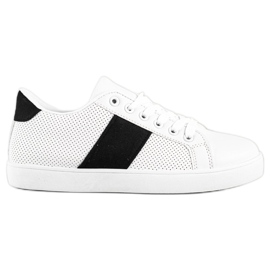 SHELOVET Åbne sneakers med øko -læder hvid