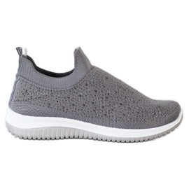 Renda Slip-on sneakers til foråret grå