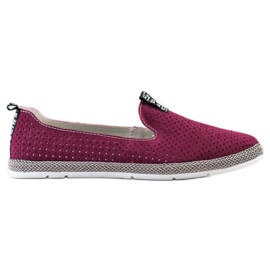 Filippo Casual slipons i læder rød