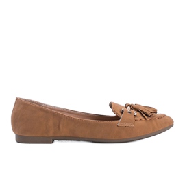 Ana loafers med brune frynser