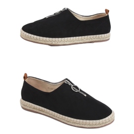Sorte espadriller til kvinder 77-187 Sort