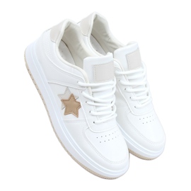 Ecru kvinders sneakers BL229P Beige