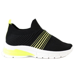 SHELOVET Spring Openwork sneakers sort gul