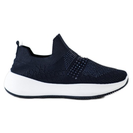 Renda Granit sneakers med krystaller marine blå