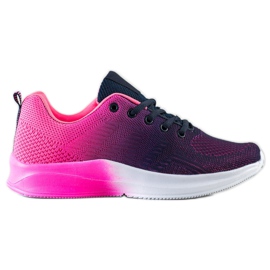 Bona Sneakers med Ombre -effekten violet marine blå lyserød