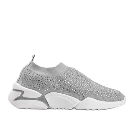 Eva sølv slip-on sportssko