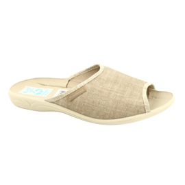 Tøfler i hør til kvinder Adanex 25970 beige