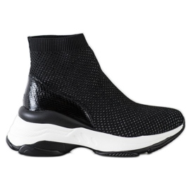 SHELOVET Sneakers i høj tekstil sort