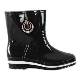 Bona Galoscher Med Gyldent Ornament sort