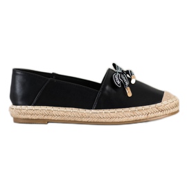 S. BARSKI Sort Espadrilles Med Eco -læder