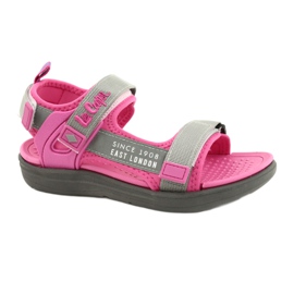 Sandaler pigesko Lee Cooper 20S-TS-031 skumindsats lyserød grå