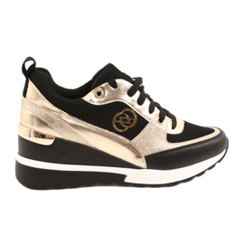Evento Wedge Sneakers 21PB35-4001 Sort Guld Roxet gylden