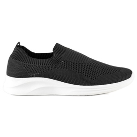 Ideal Shoes Sorte Sports Slipons