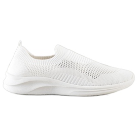 Ideal Shoes Hvide Sports Slipons