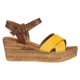 S. BARSKI Sandaler Na Koturnie S.BARSKI brun gul