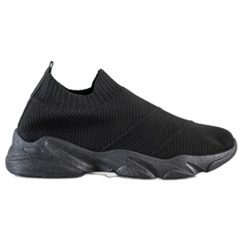 SHELOVET Komfortable slip-on sko sort
