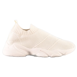 SHELOVET Komfortable slip-on sko beige