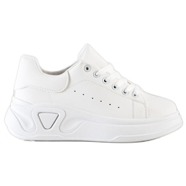 SHELOVET Stilfulde Eco Leather Sneakers hvid