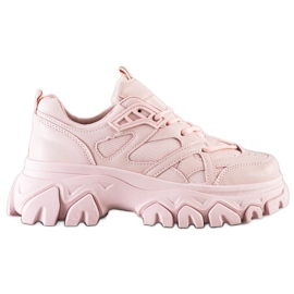 SHELOVET Pink mode sneakers lyserød