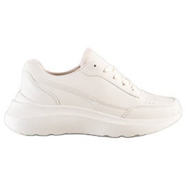 SHELOVET Klassiske Eco Leather Sneakers beige