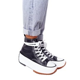 PS1 Læder -sneakers på den sorte Coachella -platform hvid