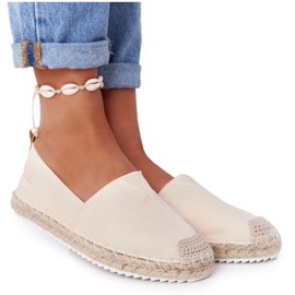 Espadrilles på en flettet sål Big Star HH274501 Beige
