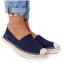 Espadrilles på en flettet sål Big Star HH274500 Marineblå
