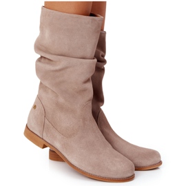 Ruskindstøvler til kvinder Maciejka 05057-04 Beige brun